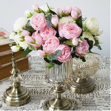 Artificial Fake Silk Peony Rose Flower Bouquets Home Wedding Party Decorations   253556354069
